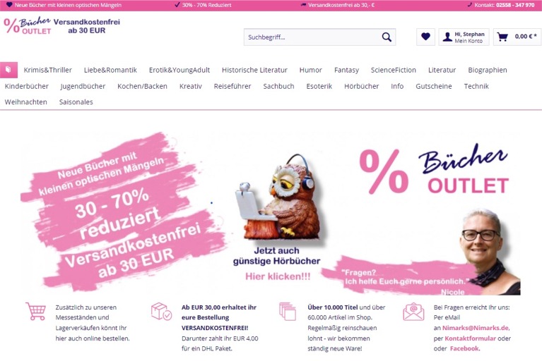 Online Shop für neue günstige Bücher